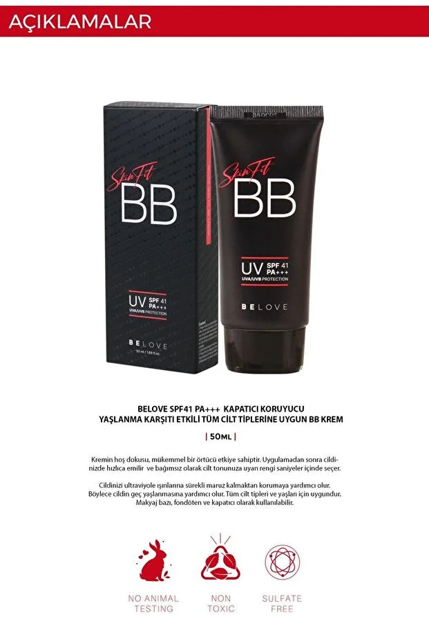 FOODAHOLIC Skinfit Bb Krem 41spf Pa Güneş Koruyucu Kore Bb Krem Uva/uvb Korumalı Kapatıcı Bb Krem görsel 3