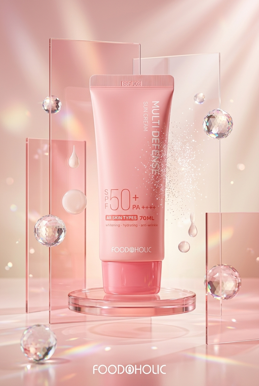 FODDAHOLIC Besleyici Yüksek Korumalı SPF50+ Nemlendirici Yapışkan His Bırakmayan Multi Defense Tone Up Sun Cream