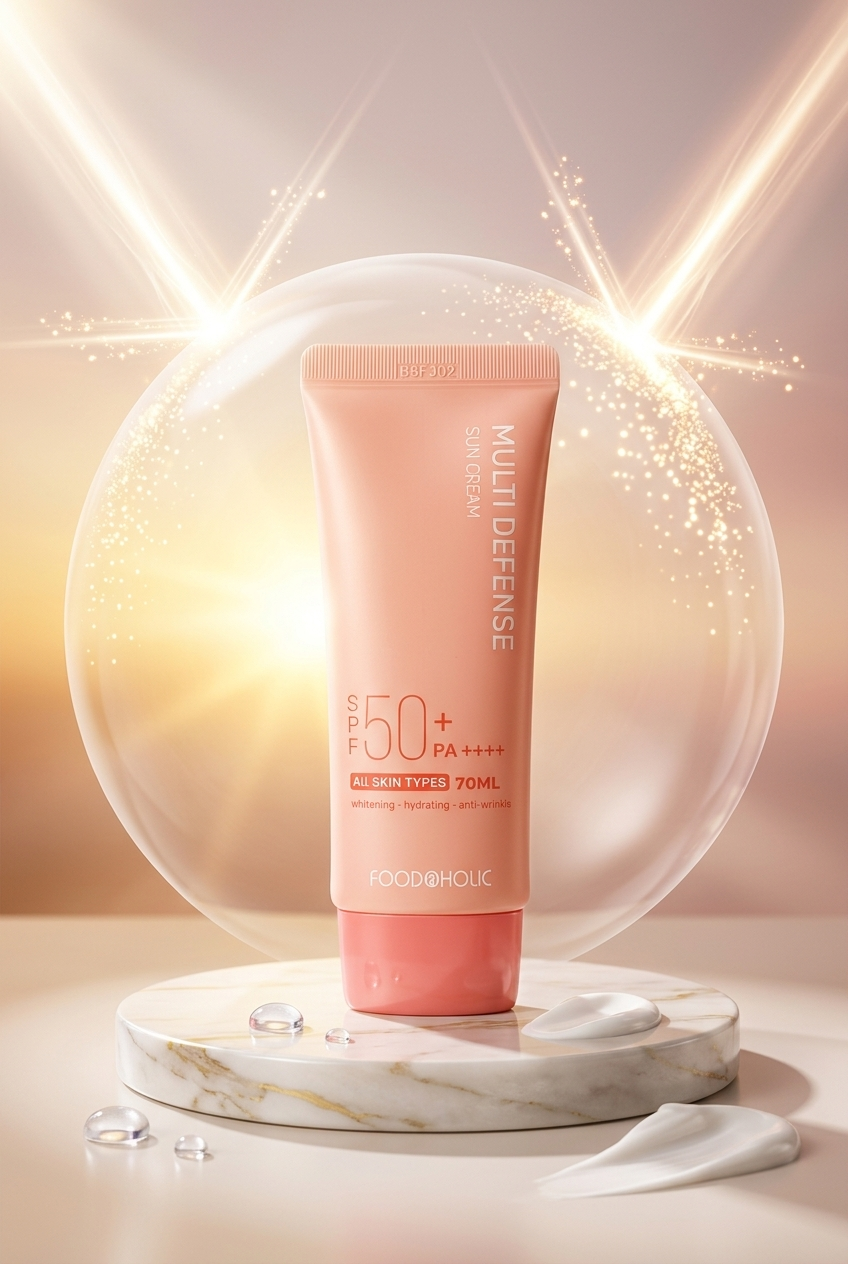 FODDAHOLIC Besleyici Yüksek Korumalı SPF50+ Nemlendirici Yapışkan His Bırakmayan Multi Defense Tone Up Sun Cream - Genel Bakış