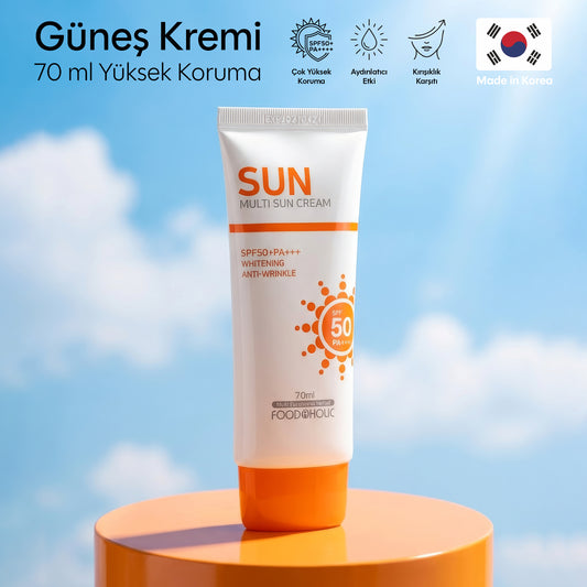 FOODAHOLIC MADE IN KOREA_Adenozin Içeren Yapışkan His Bırakmayan Leke Karşıtı Spf50+ Pa+++ UVA/UVB 70 ml