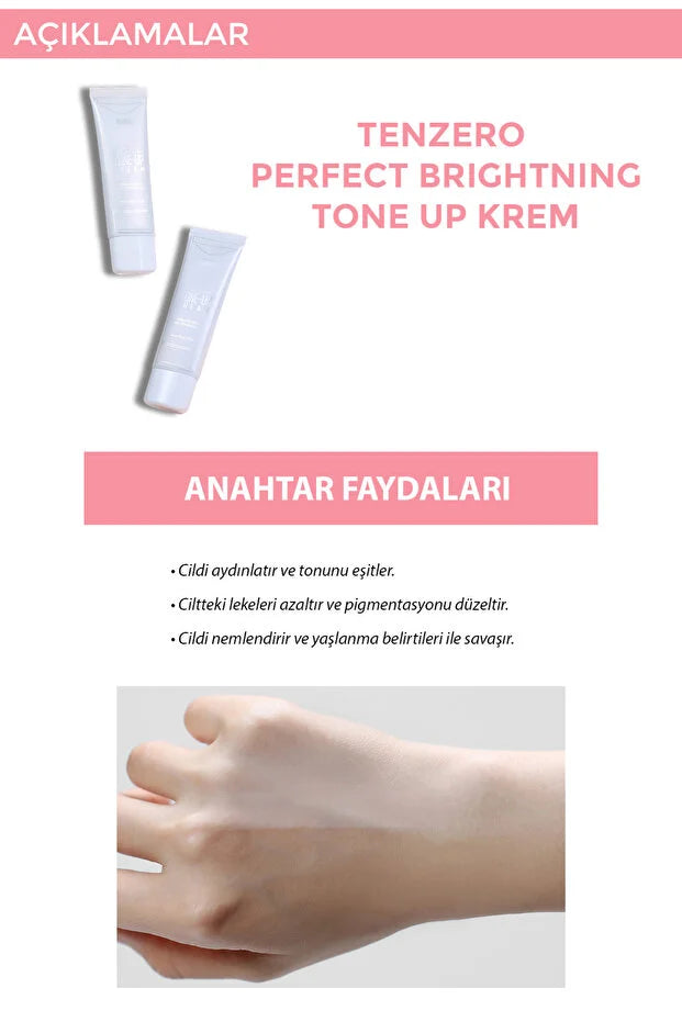 TENZERO Beyazlatıcı Aydınlatıcı Ve Kırışıklık Karşıtı Besleyici Tone-up Krem 50g görsel 5