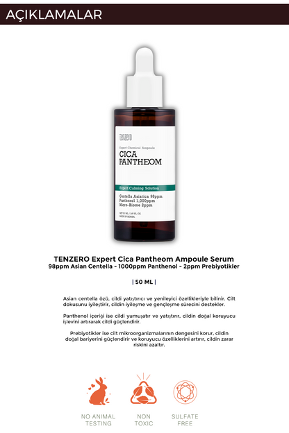 TENZERO Yatıştırıcı Centalle Asiatica Panthenol ve Microbiyom İçeren Ampul Serum 50 ml görsel 2