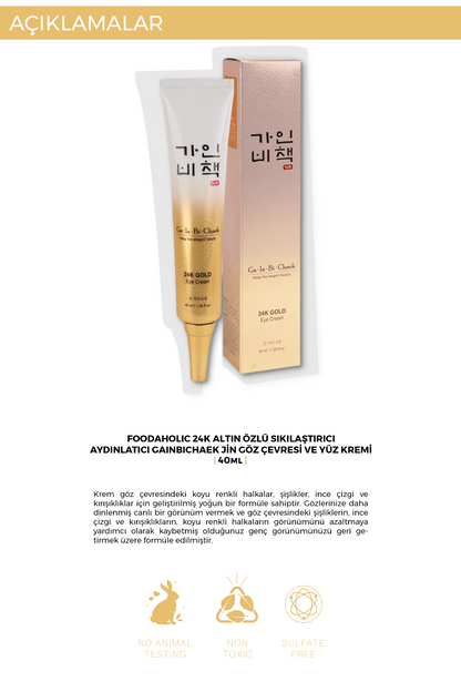 FOODAHOLIC 24k Altın Özlü  Gainbichaek Jin Göz Çevresi Kremi 40 ml görsel 3