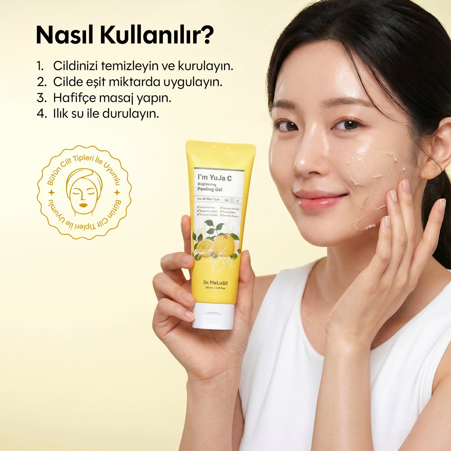 DR. MELOSO I'm Yuja C Vitamini Aydınlatıcı ve Pürüzsüzleştirici Yüz Peeling Jeli 130 ml