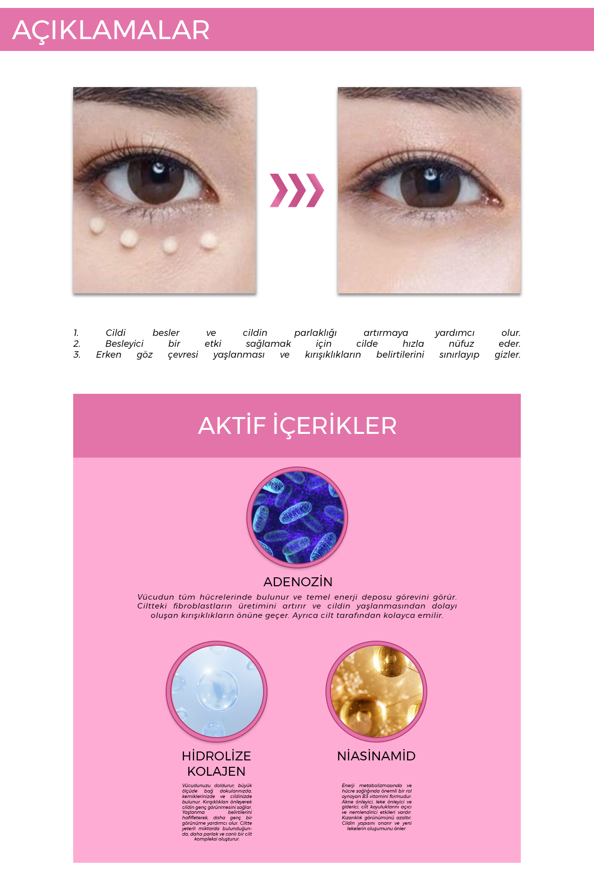 FOODAHOLIC Yoğun Kolajen Içeren Sıkılaştırıcı Aydınlatıcı Kırışıklık Karşıtı Göz Çevresi Ve Yüz Kremi görsel 2