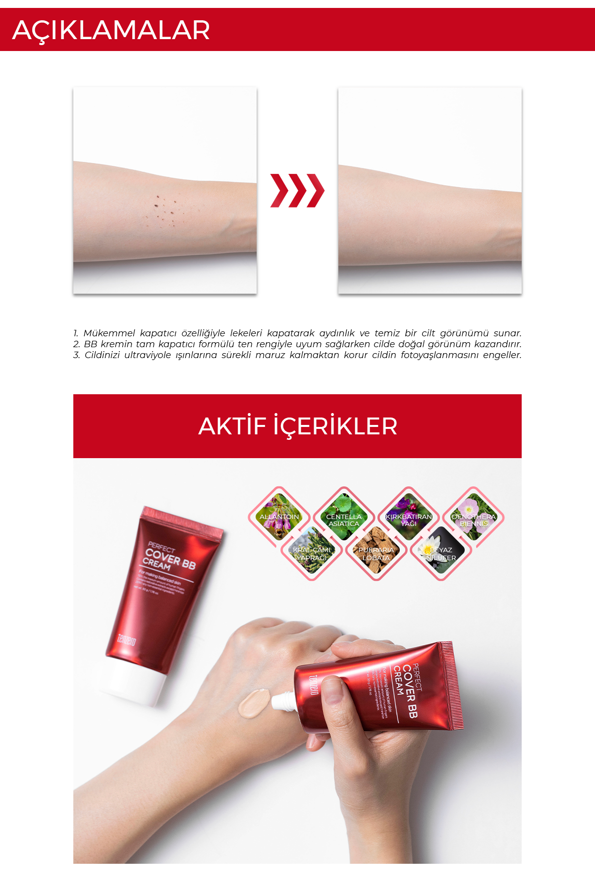 TENZERO Perfect Cover Bb Krem Kapatıcı Ve Koruyucu Yatıştırıcı 50 gr görsel 3