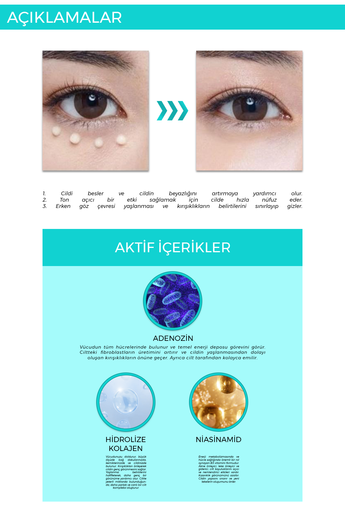 FOODAHOLIC Kolajen Göz ve Yüz Kremi 40 ml Yaşlanma Karşıtı Nemlendirici Aydınlatıcı Bakım görsel 2