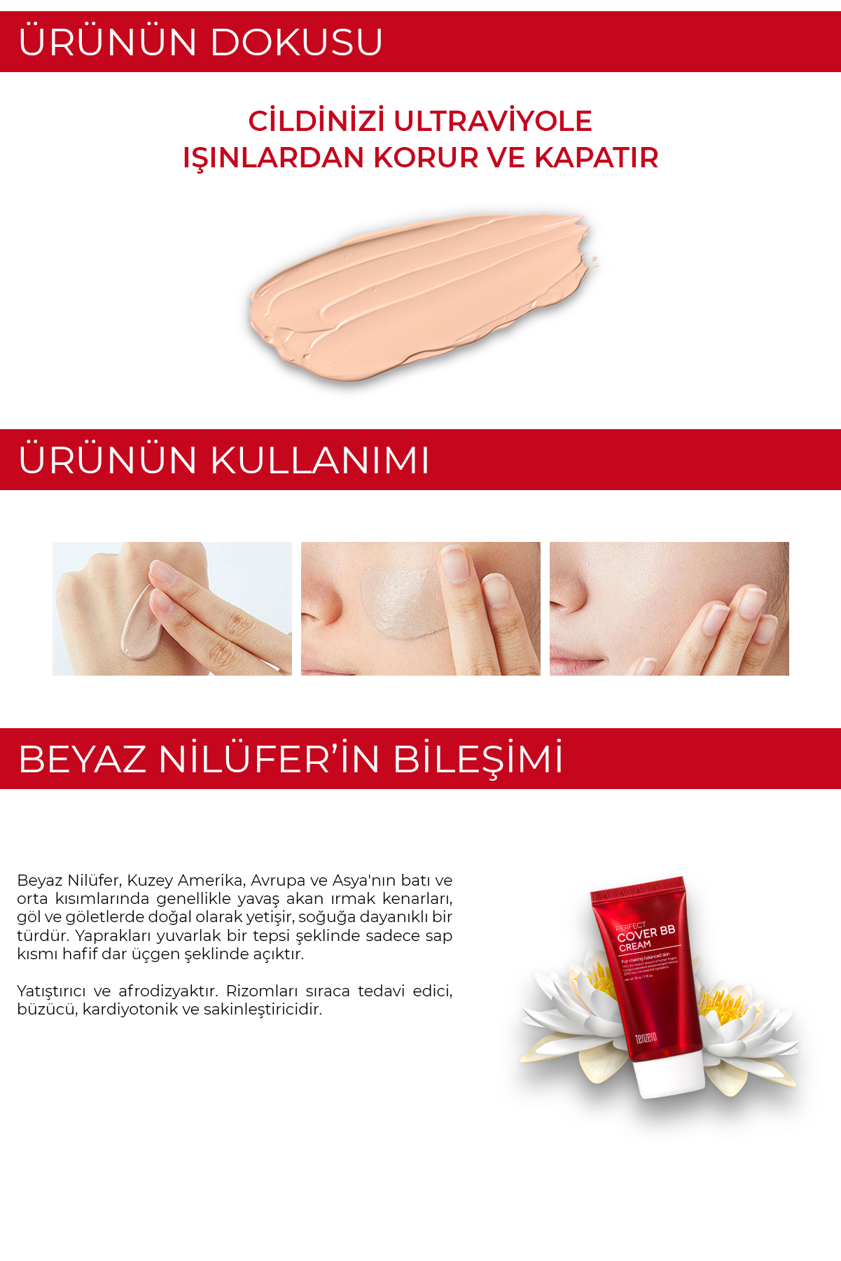 TENZERO Perfect Cover Bb Krem Kapatıcı Ve Koruyucu Yatıştırıcı 50 gr görsel 4
