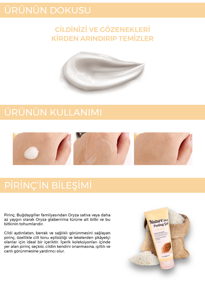 FOODAHOLIC Hassas Ve Donuk Ciltler Için Beyazlatıcı Aydınlatıcı Pirinç Kepeği Peeling Jel (büyük Boy) 150 ml görsel 3