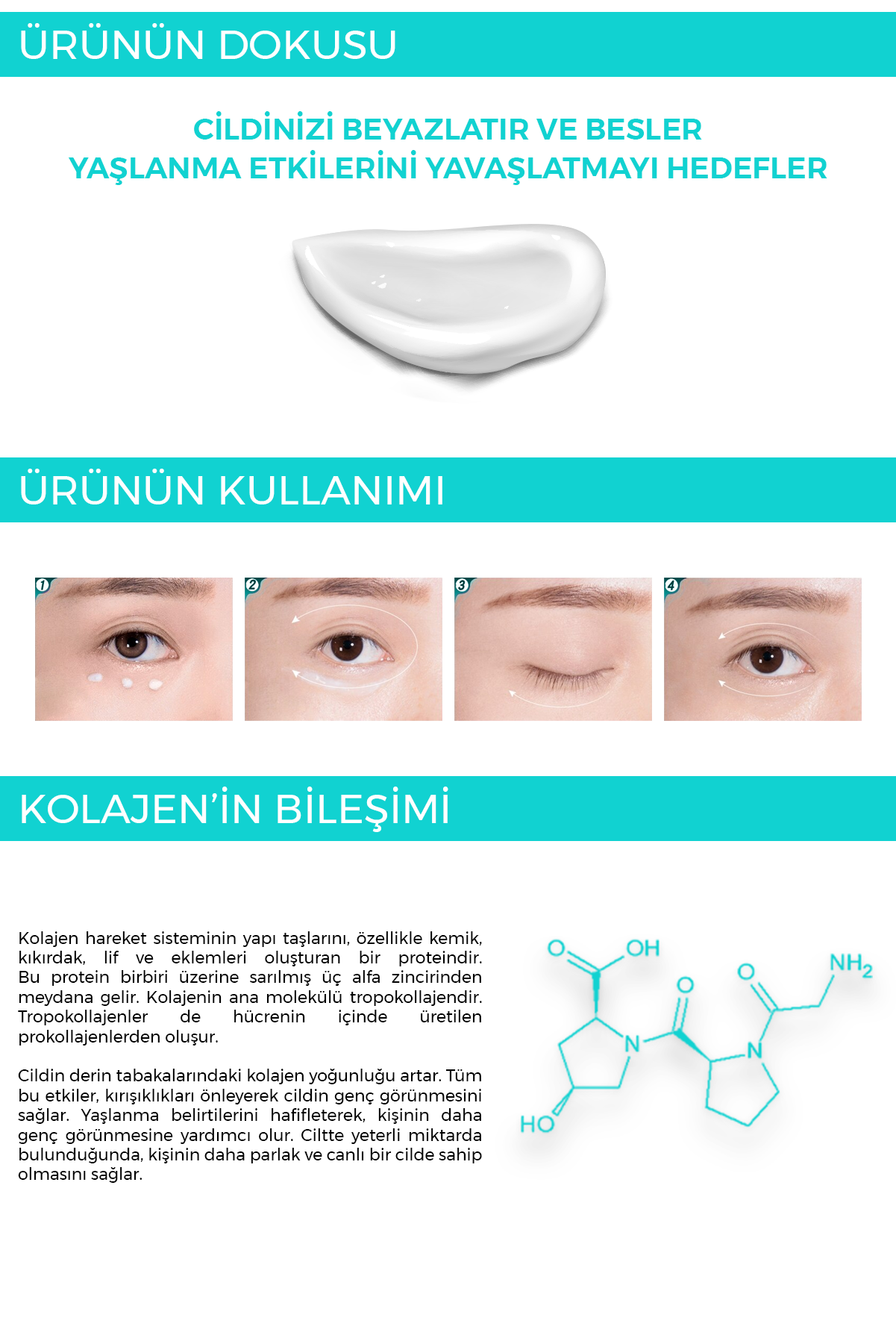 FOODAHOLIC Kolajen Göz ve Yüz Kremi 40 ml Yaşlanma Karşıtı Nemlendirici Aydınlatıcı Bakım görsel 4