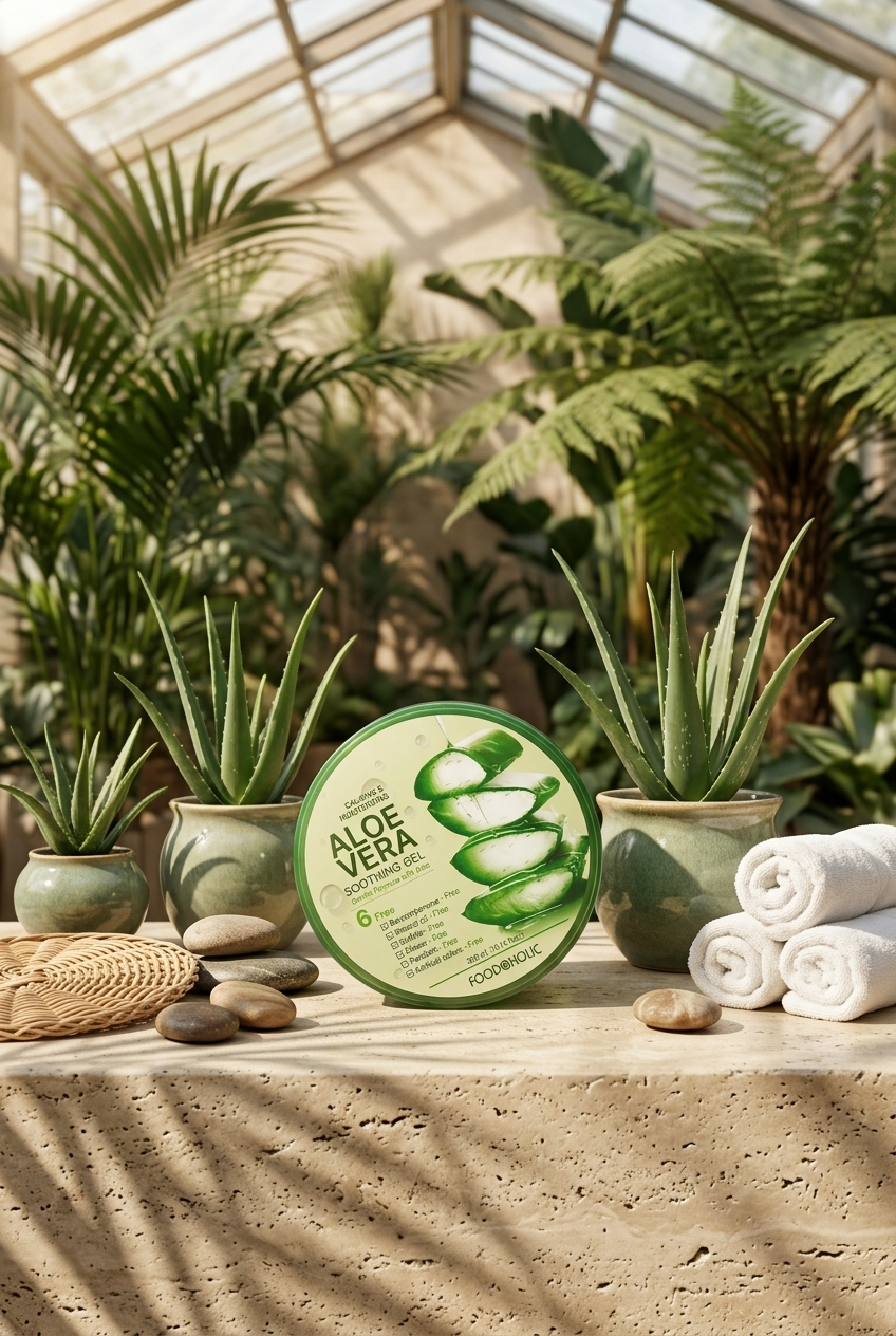 FOODAHOLIC Saf Organik Yatıştırıcı Kore Aloe Vera Soothing Jel Krem 300 ml - Genel Bakış