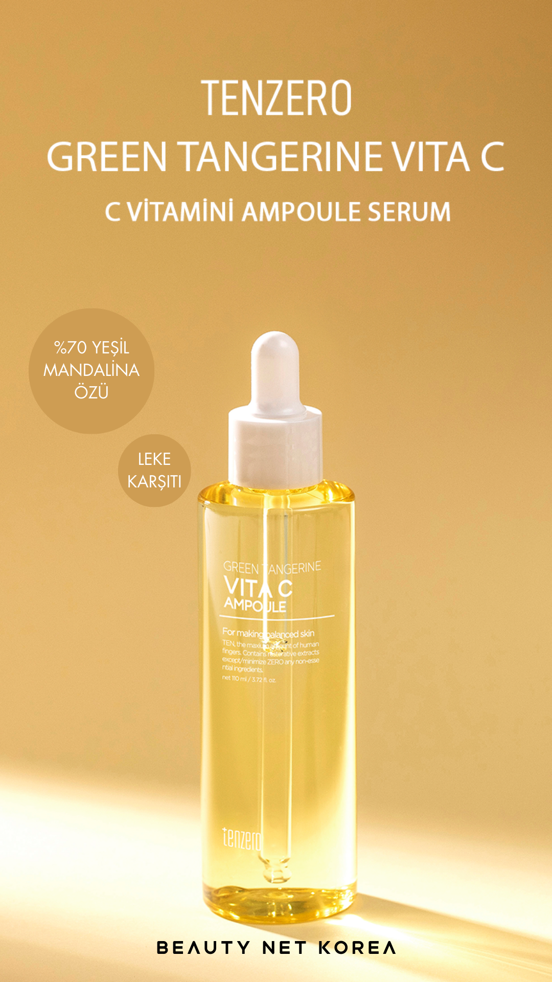 TENZERO Aydınlatıcı C Vitamini Ton Eşitleyici Leke Ve Siyah Nokta Karşıtı Vita C Ampoule Serum 110 ml görsel 6