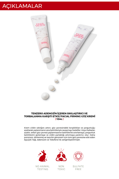 TENZERO MADE IN KOREA_Adenozin İçerir, Göz Altı Morlukları ve Kırışıklıkları Önler, Beyazlatıcı krem, 12 ml görsel 3