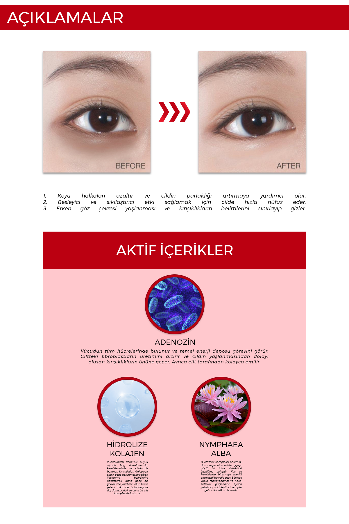 TENZERO MADE IN KOREA_Adenozin İçerir, Göz Altı Morlukları ve Kırışıklıkları Önler, Beyazlatıcı krem, 12 ml görsel 4