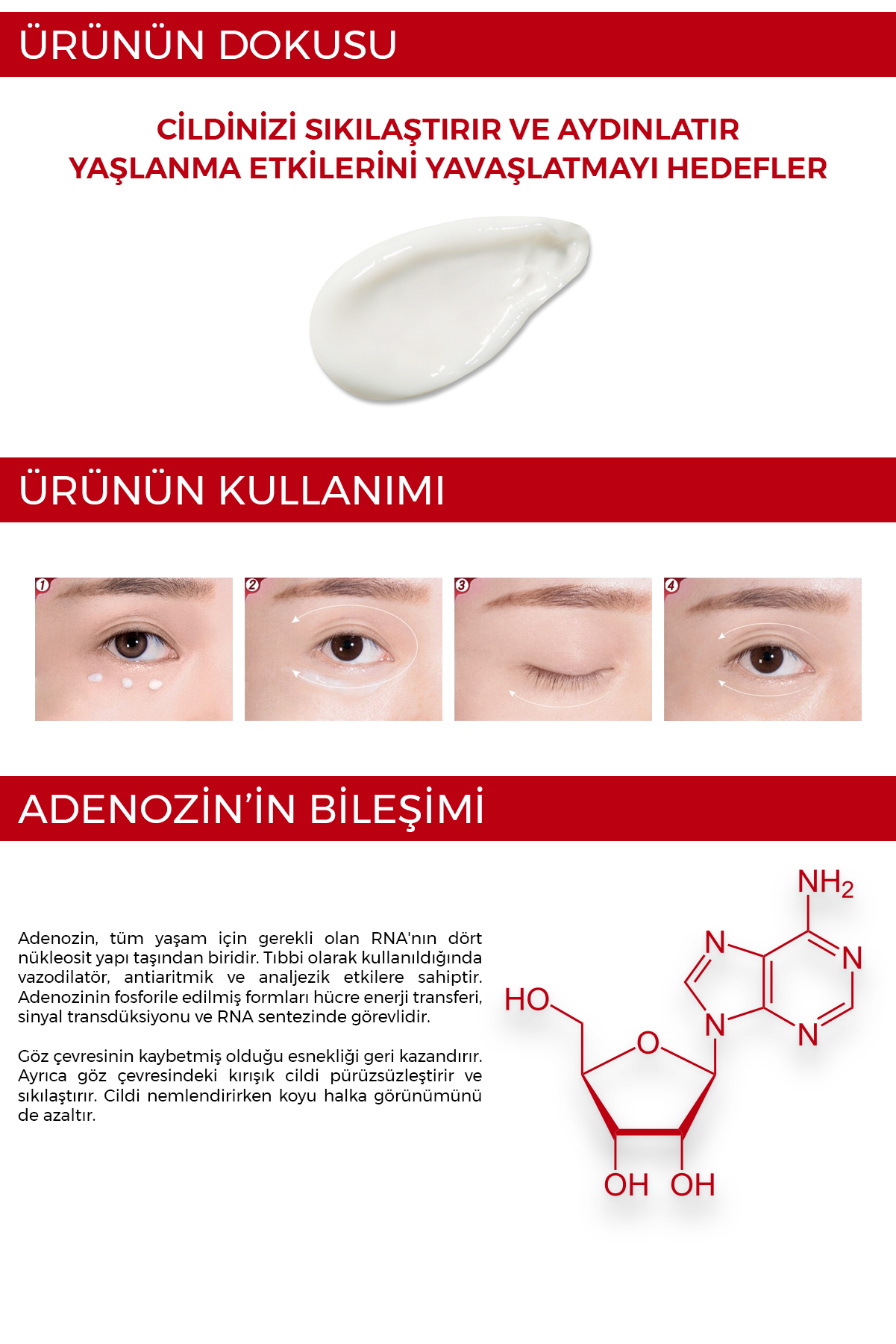 TENZERO MADE IN KOREA_Adenozin İçerir, Göz Altı Morlukları ve Kırışıklıkları Önler, Beyazlatıcı krem, 12 ml görsel 5