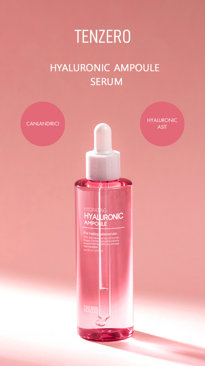 TENZERO Canlandırıcı Ve Yoğun Nemlendirici Hyaluronik Asit Ampoule Serum 110 ml görsel 3