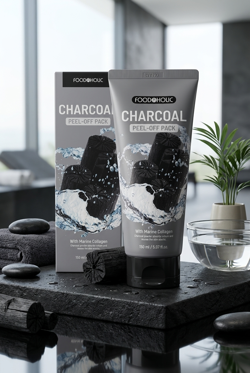 FOODAHOLIC Collagen / Kolajen Charcoal / Kömür Soyulabilir Peel-Off Yüz Maskesi