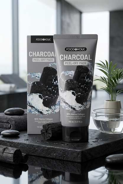 FOODAHOLIC Collagen / Kolajen Charcoal / Kömür Soyulabilir Peel-Off Yüz Maskesi