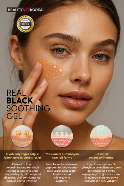 FOODAHOLIC PATENTLİ Anti Sebum P | Siyah Salyangoz Özlü Jel %98 | Yatıştırıcı & Nemlendirici | Tüm Cilt Tipleri görsel 2