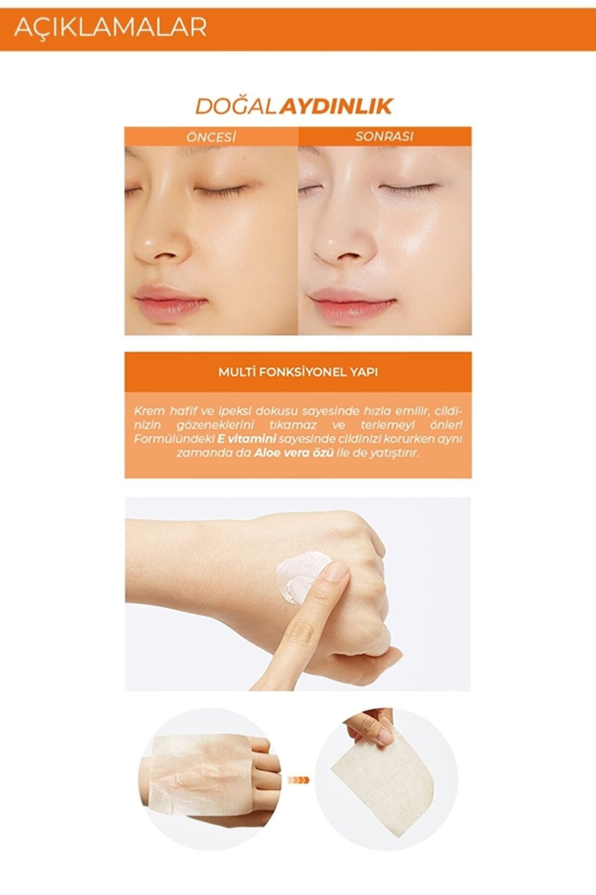 FOODAHOLIC MADE IN KOREA_Adenozin Içeren Yapışkan His Bırakmayan Leke Karşıtı Spf50+ Pa+++ UVA/UVB 70 ml görsel 7