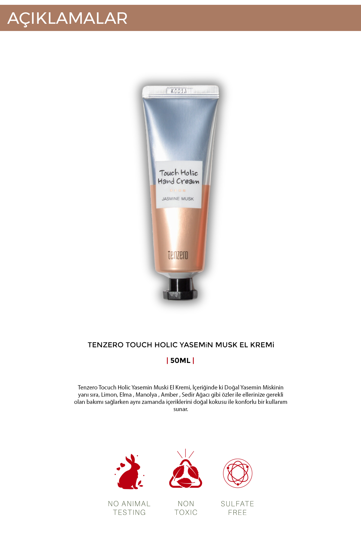 TENZERO Yasemin Özü Içeren Besleyici Ve Nemlendirici El Kremi 50ml görsel 2
