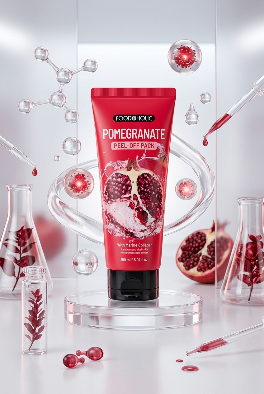 FOODAHOLIC Collagen / Kolajen Pomegranate / Nar Soyulabilir Peel-Off Yüz Maskesi - Genel Bakış