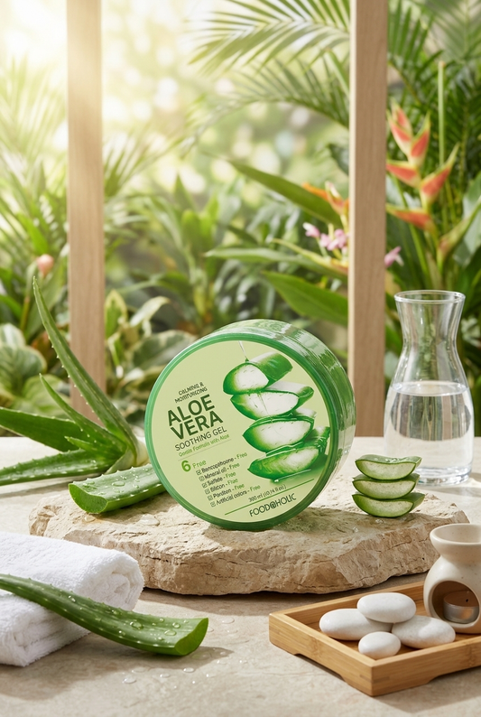 FOODAHOLIC Saf Organik Yatıştırıcı Kore Aloe Vera Soothing Jel Krem 300 ml