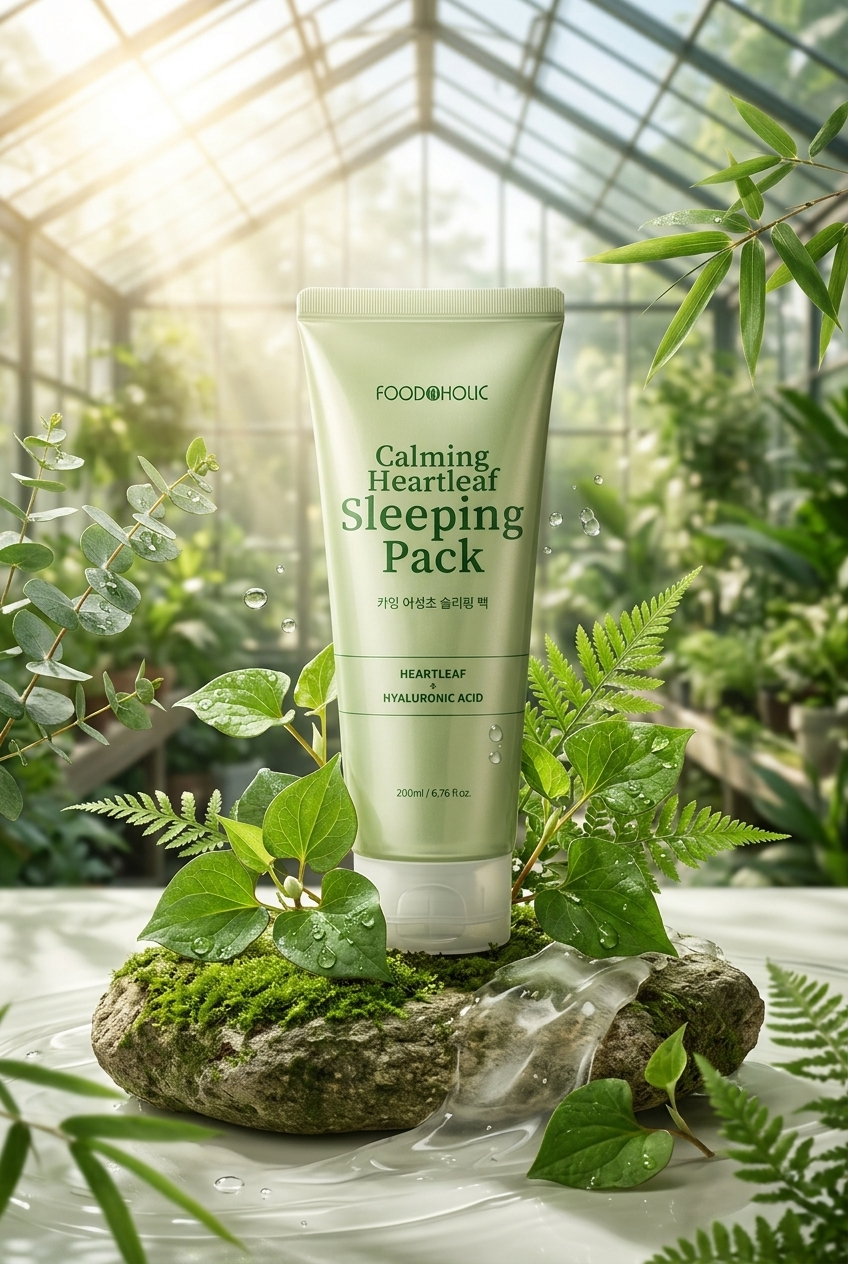 FOODAHOLIC Calming Heartleaf Sakinleştirici Yatıştırıcı Gece Bakımı Yüz Maskesi 200 Ml