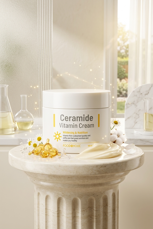 FOODAHOLIC Ceramide Aydınlatıcı Beyazlatıcı Niasinamid Içeren Nemlendirici Ve Besleyici Saf Vitamin Krem 100ml