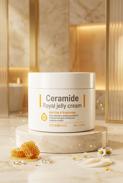 FOODAHOLIC Ceramide Aydınlatıcı Sıkılaştırıcı Ve Leke Karşıtı Nemlendirici Saf Arı Sütü Krem 100 ml