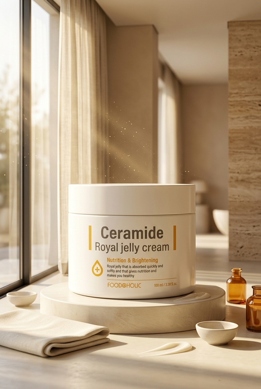 FOODAHOLIC Ceramide Aydınlatıcı Sıkılaştırıcı Ve Leke Karşıtı Nemlendirici Saf Arı Sütü Krem 100 ml