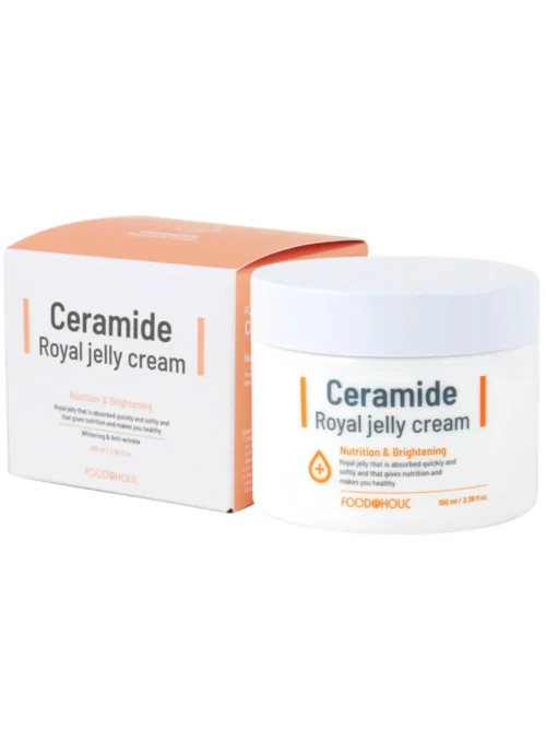 FOODAHOLIC Ceramide Aydınlatıcı Sıkılaştırıcı Ve Leke Karşıtı Nemlendirici Saf Arı Sütü Krem 100ml