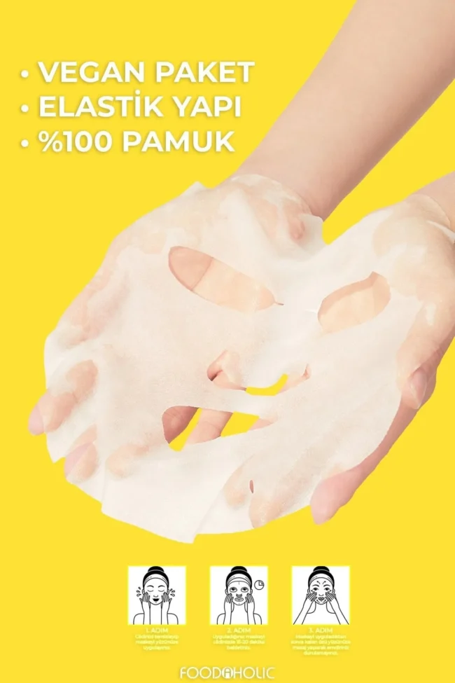 FOODAHOLIC Kuru Ciltler Için Çay Ağacı Özlü Nemlendirici Yaşlanma Karşıtı Yaprak Maske Kore - Görsel 3
