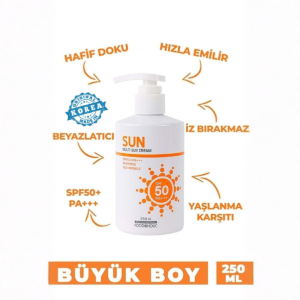 FOODAHOLIC Multi Sun 250 ml Adenozin Içeren Yapışkan His Bırakmayan Leke Karşıtı Spf50 Pa Uva/uvb Güneş Kremi