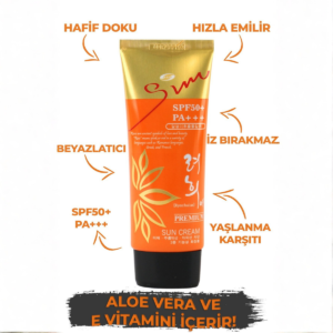 FOODAHOLIC Premium Sun Adenozin Içeren Yapışkan His Bırakmayan Leke Karşıtı Spf50+pa+++ Uva&uvb Güneş Kremi