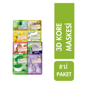 FOODAHOLIC Meyve Sebze Özleri Organik Lüks 8'li Kore 3d Yaşlanma Karşıtı Maske Seti
